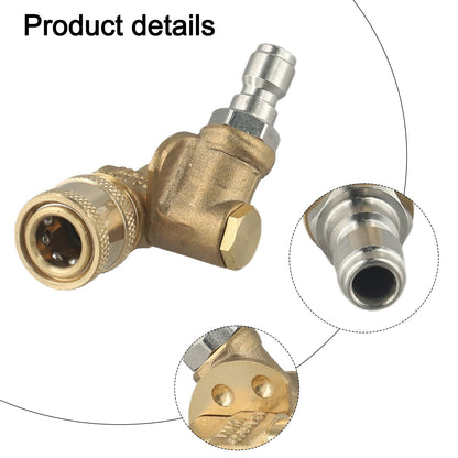 Pressure Washer Nozzle For 360 Degree Pivoting Coupler Cleaning Connector Smile Home
