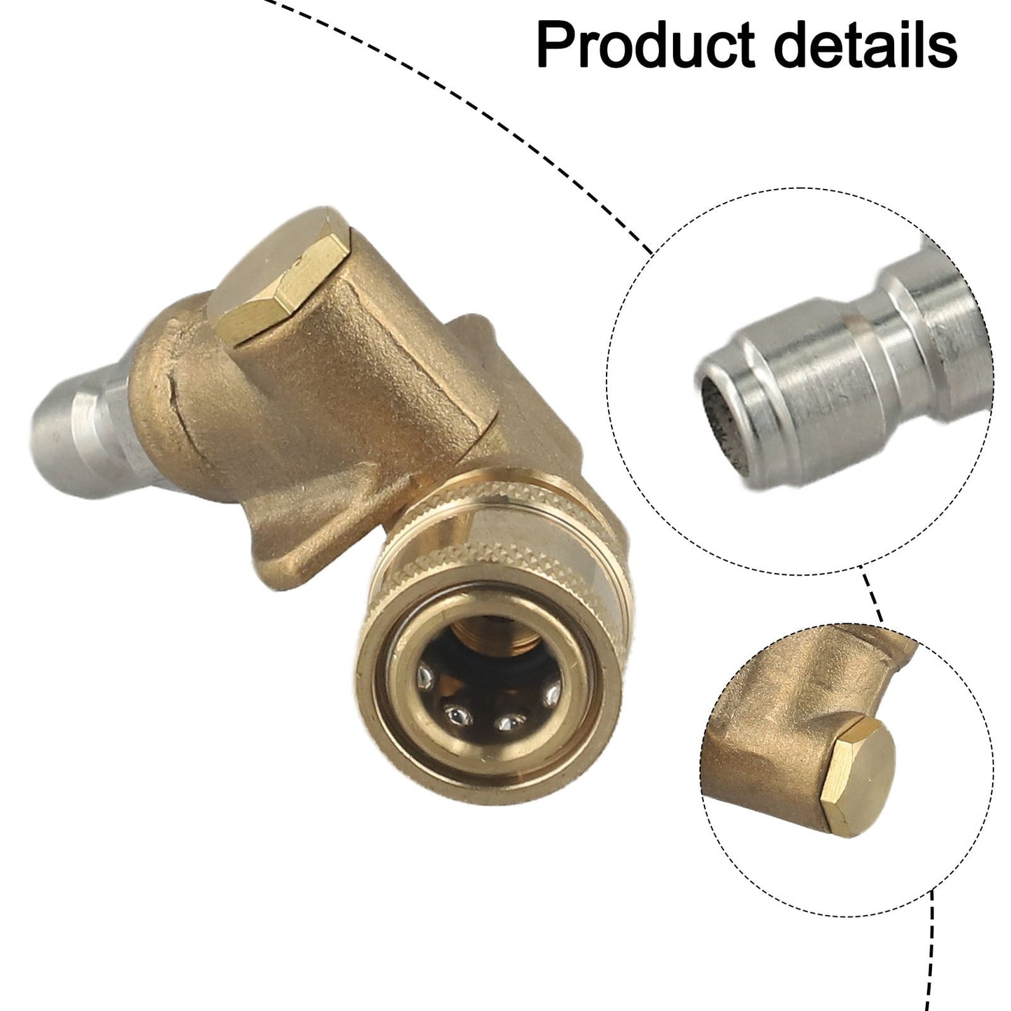Pressure Washer Nozzle For 360 Degree Pivoting Coupler Cleaning Connector Smile Home