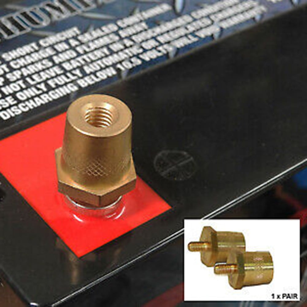 M8 Battery Terminal Posts High Crank Conversion For Deep Cycle Batteries Agm Rb12-120 Rb12-100 Ext120 Ext100 8Mm Thread Heavy Duty Terminal Connectors