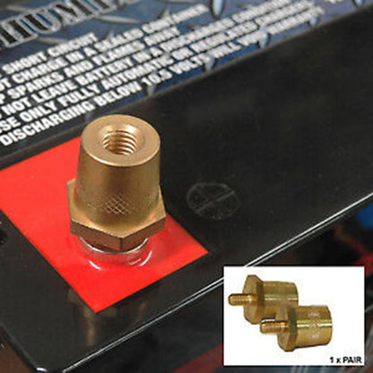 M8 Battery Terminal Posts High Crank Conversion For Deep Cycle Batteries Agm Rb12-120 Rb12-100 Ext120 Ext100 8Mm Thread Heavy Duty Terminal Connectors