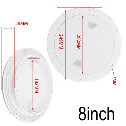 4" 6" 8" White Round Abs Marine Boat Inspection Hatch With Detachable Cover Non Slip Deck Access Panel For Yacht And Watercraft 4 Inch 8"