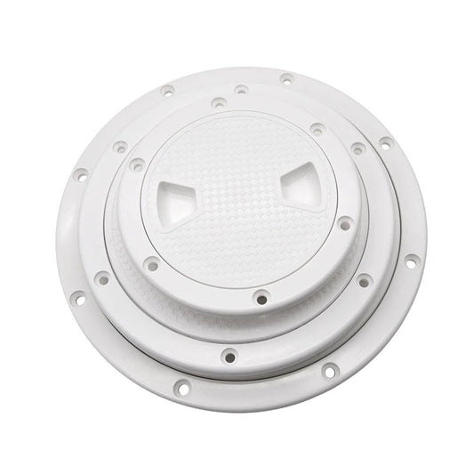 4" 6" 8" White Round Abs Marine Boat Inspection Hatch With Detachable Cover Non Slip Deck Access Panel For Yacht And Watercraft 4 Inch 8"