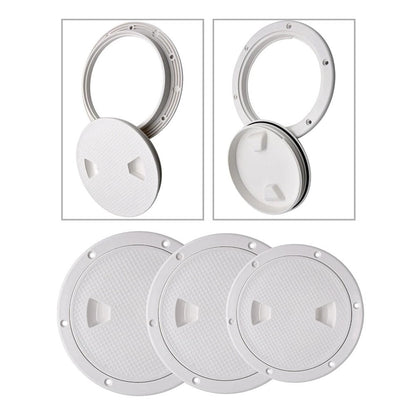 4" 6" 8" White Round Abs Marine Boat Inspection Hatch With Detachable Cover Non Slip Deck Access Panel For Yacht And Watercraft 4 Inch 8"