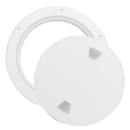 4" 6" 8" White Round Abs Marine Boat Inspection Hatch With Detachable Cover Non Slip Deck Access Panel For Yacht And Watercraft 4 Inch 8"