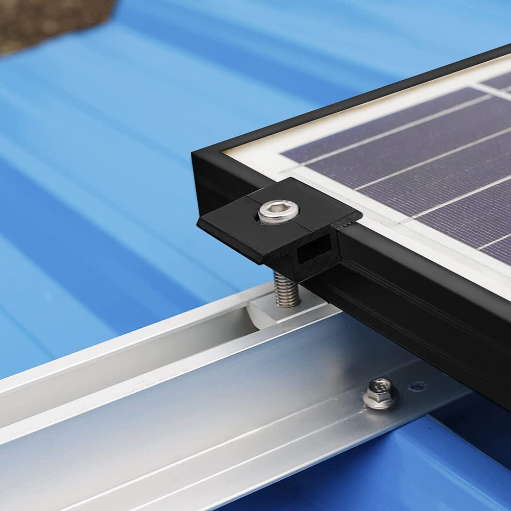 Solar Panel Adjustable Bracket Clamp Wide Photovoltaic Support Fixing PV End Clamps Mounting 30mm/35mm 10X 35mm Medium clamp