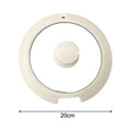 Sleek Black White Silicone Lids Available in Size Range of 18cm to 26cm B 20CM