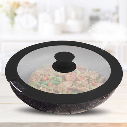 Sleek Black White Silicone Lids Available in Size Range of 18cm to 26cm B 20CM