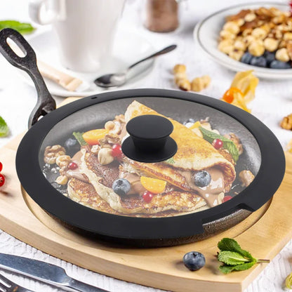 Sleek Black White Silicone Lids Available in Size Range of 18cm to 26cm B 20CM
