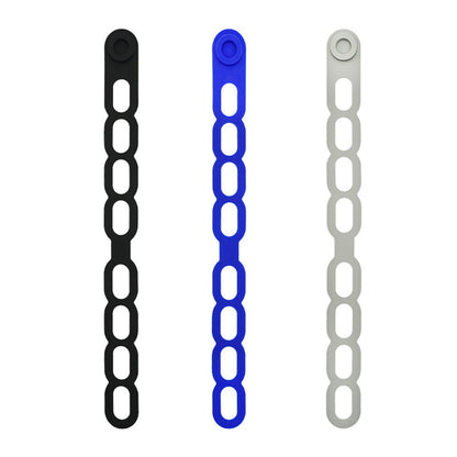 4 Pcs Silicone Latch Strap Tie for Slow Cooker Lid Lunch Box Bundling Organizing Black Blue