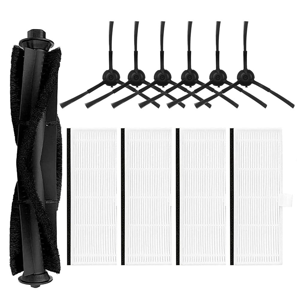 Luolandi Filter Side Brush Roller Brush For IHome Self Empty Robot Vacuum Cleaner IHRV6 IHRV14 Home Appliance Parts \ufeffhousehold Cleaning A