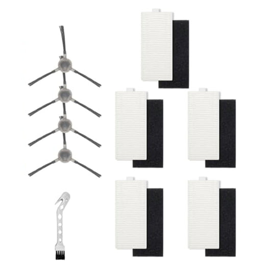 5pcs Filters With 4pcs Side Brush For Lefant M1/M2 Pro Robot Vacuum Cleaner Cleaning Brush Replacement Cleaning Tools Parts