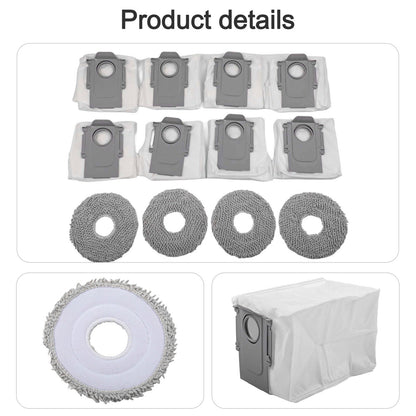 Mop Cloth Dust Bags For QV 35A / QR 798 / QR 598 Robot Vacuums Part Accessory Home Appliance Parts Household Merchandises