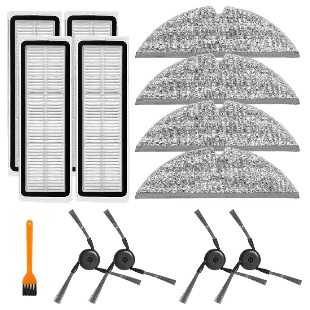 For DREAME D20 Plus Vacuum Side Brush Filter Mop Cloth Kit with Cleaning Brush