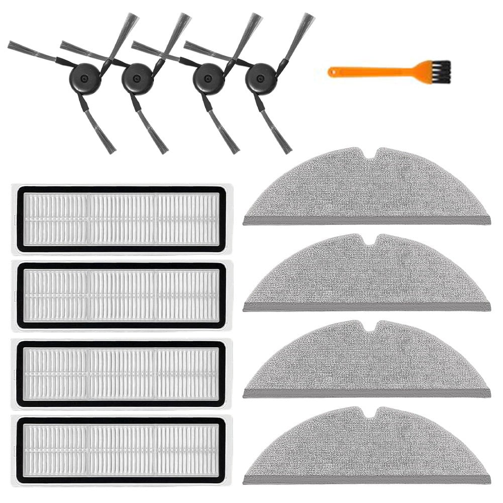 For DREAME D20 Plus Vacuum Side Brush Filter Mop Cloth Kit with Cleaning Brush
