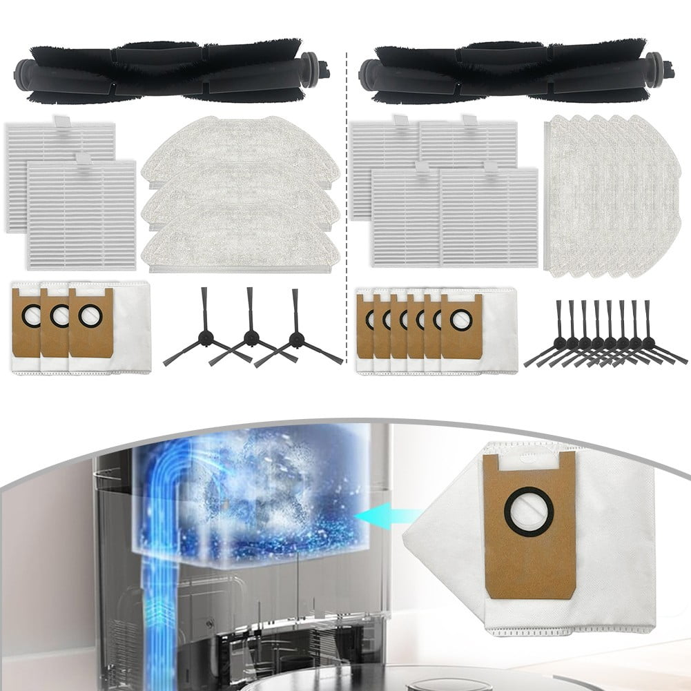 Main Brush Filters Mop Cloths Dust Bags For AIRROBO T20 T20+ Vacuum Cleaner B