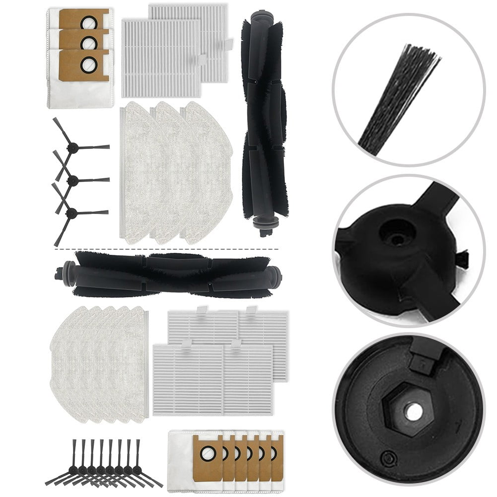 Main Brush Filters Mop Cloths Dust Bags For AIRROBO T20 T20+ Vacuum Cleaner B