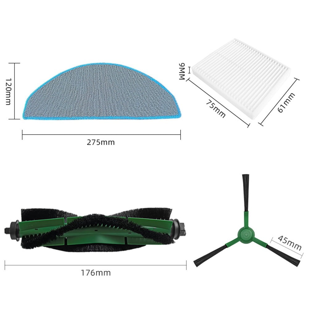 Sweeping Solution Kit for Roomba For Essential Robot Vacuum Featuring Main Brush Alongside Filters and Mop Cloths A