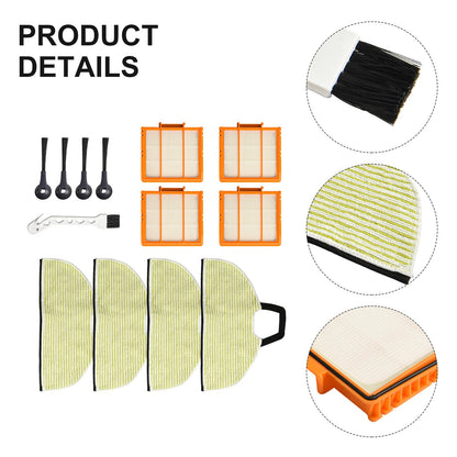 For Shark RV2610WA RV2620WA RV2410WD AV2610WA AI Ultra 2-in-1 Robot Vacuum Cleaner Filter Rag Side Brush Kit