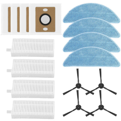 For ILIFE A12 Pro Self Emptying Robot Vacuum Cleaner Filter Mop Cloth Dust Bag Side Brush Kit Household Cleaning Accessories B