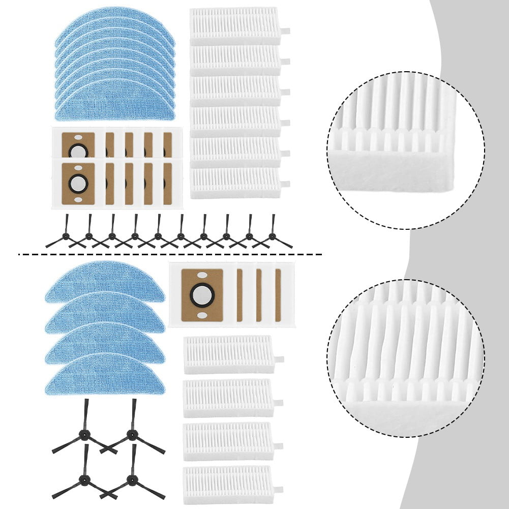 For ILIFE A12 Pro Self Emptying Robot Vacuum Cleaner Filter Mop Cloth Dust Bag Side Brush Kit Household Cleaning Accessories B