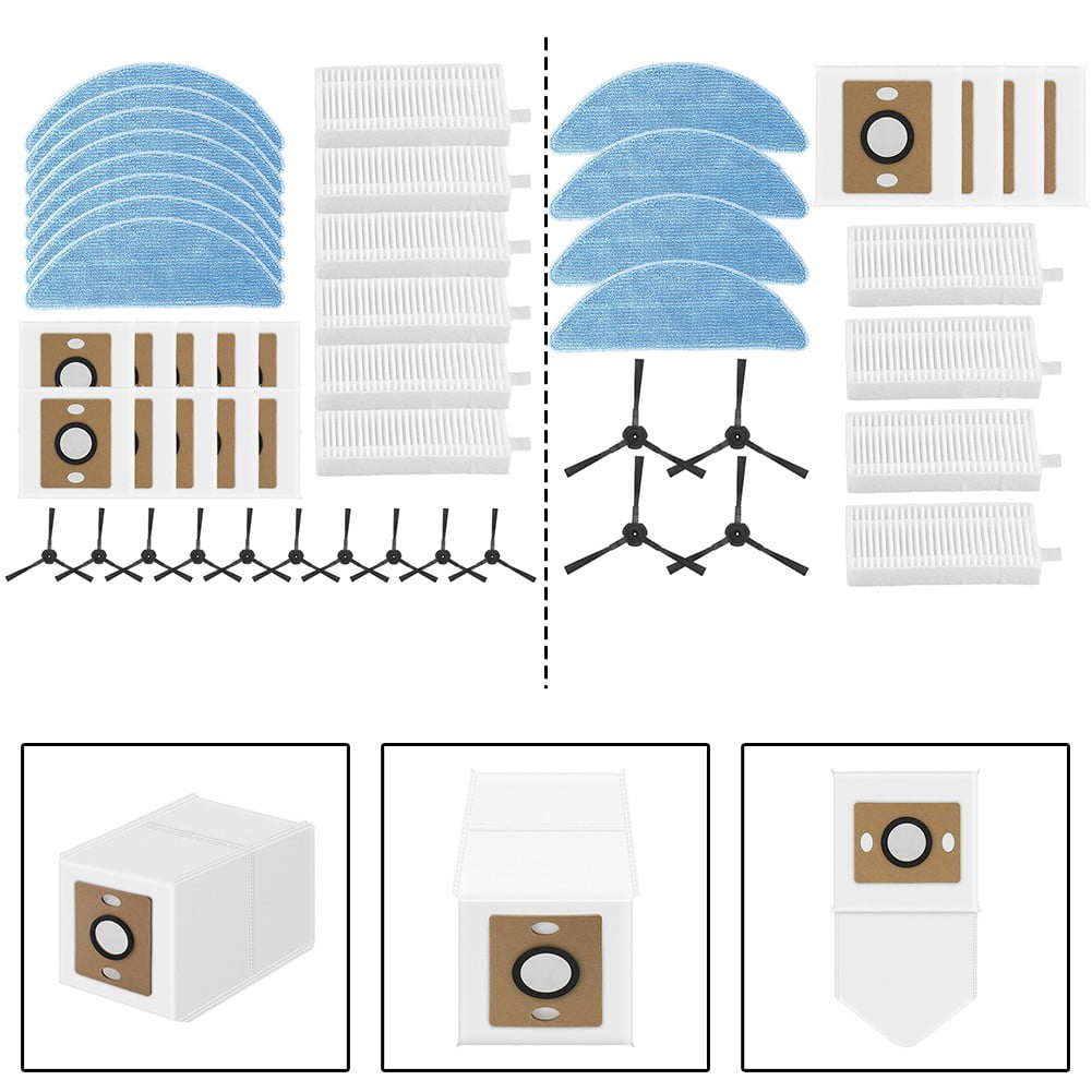 For ILIFE A12 Pro Self Emptying Robot Vacuum Cleaner Filter Mop Cloth Dust Bag Side Brush Kit Household Cleaning Accessories B