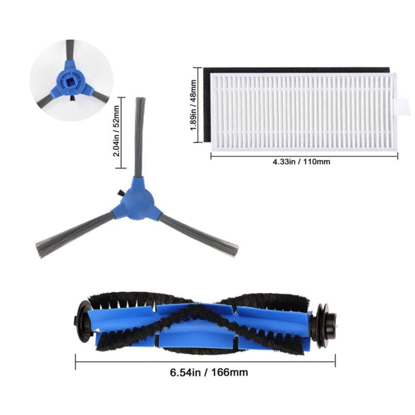 23 Pieces Replacement Parts, Filter Set for 11S Sweeper Vacuum Filters