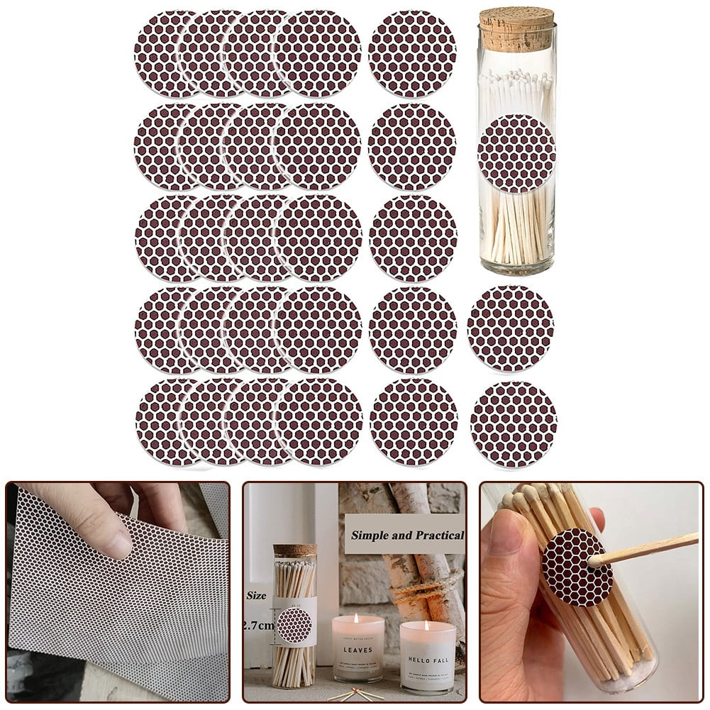 ALSLIAO Round Matches Sticker Strip Matchstick Paper Diy Striker Adhesive Accessories