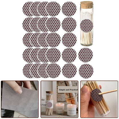 ALSLIAO Round Matches Sticker Strip Matchstick Paper Diy Striker Adhesive Accessories