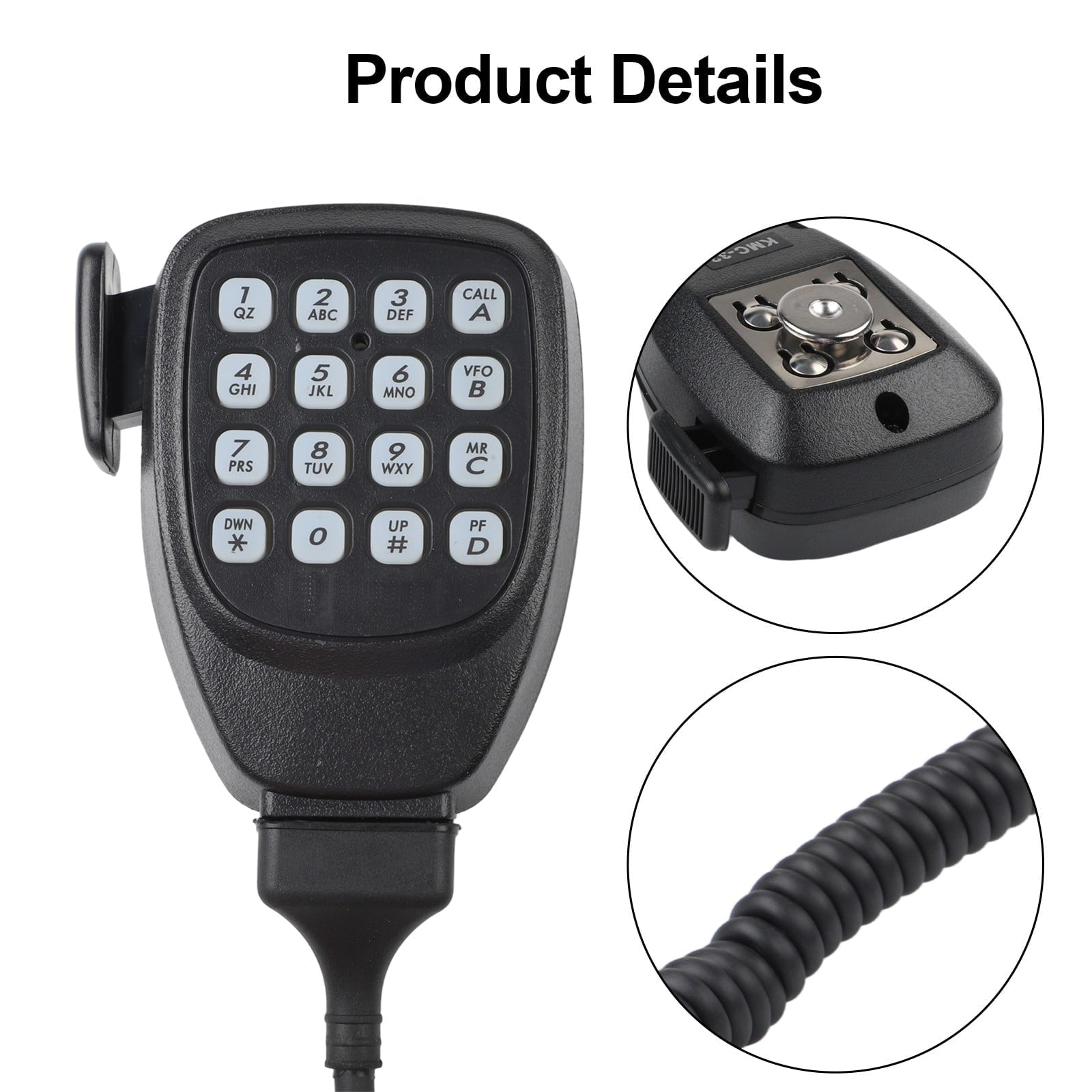 Mc-59 Microphone For Kenwood Tm-271A, Tm-281A, Tm471A, Tm-D710A, And Tm-V71A Mobile Intercoms, Large-Format Microphone Tools As Shown.