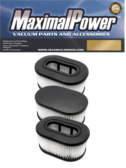 MaximalPower Replacement Filter Compatible for Hoover Foldaway, Widepath, Turbopower & Runabout Vacuum Cleaner 3 Pack.