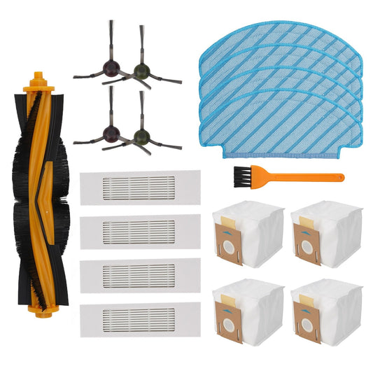ECOVACS DEEBOOT N10/N10 PLUS Sweeping Machine Accessory Kit: Brush Roller, Side Brush, Mop Cloth, Filter, Dust Bag, Cleaning Brush Included.