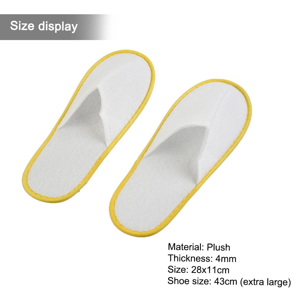 10Pairs Spa Hotel Guest Soft Slippers Closed Toe Disposable Travel Slipper.