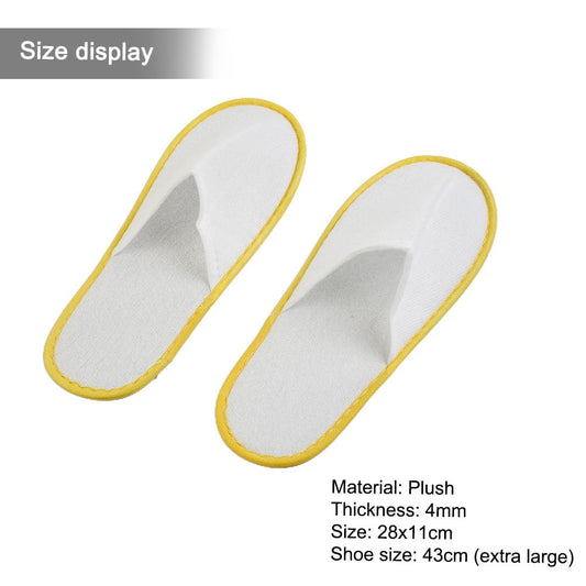 10Pairs Spa Hotel Guest Soft Slippers Closed Toe Disposable Travel Slipper.