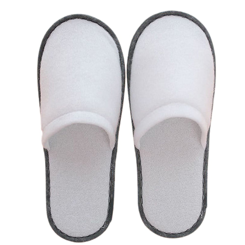 10Pairs Spa Hotel Guest Soft Slippers Closed Toe Disposable Travel Slipper.