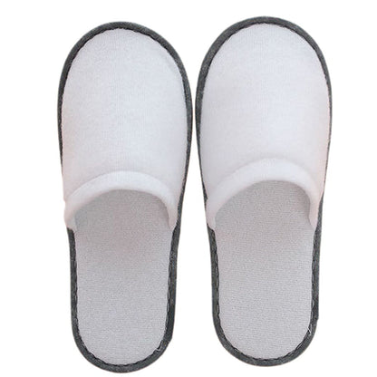 10Pairs Spa Hotel Guest Soft Slippers Closed Toe Disposable Travel Slipper.