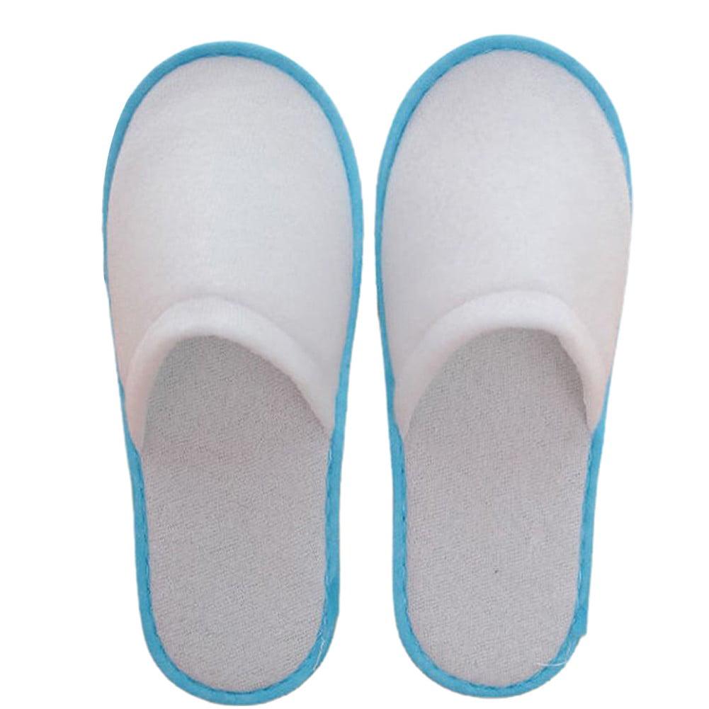 10Pairs Spa Hotel Guest Soft Slippers Closed Toe Disposable Travel Slipper.