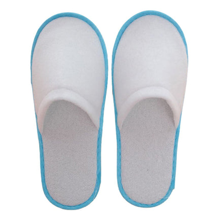 10Pairs Spa Hotel Guest Soft Slippers Closed Toe Disposable Travel Slipper.