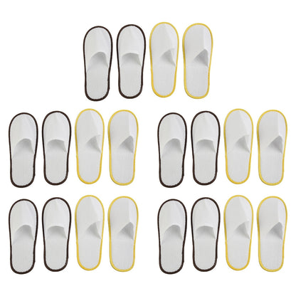 10Pairs Spa Hotel Guest Soft Slippers Closed Toe Disposable Travel Slipper.