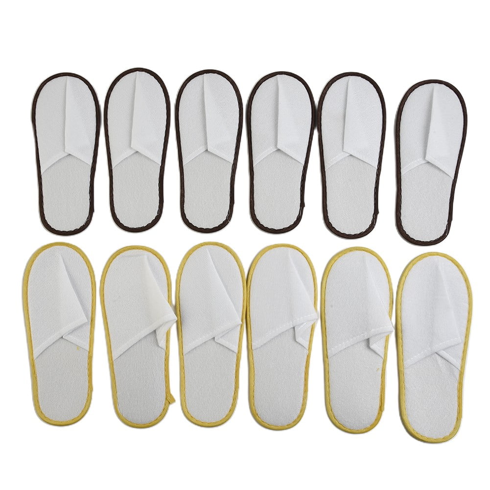 10Pairs Spa Hotel Guest Soft Slippers Closed Toe Disposable Travel Slipper.