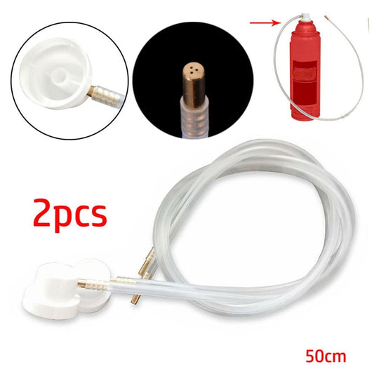 2Pcs Fluid Film Nozzle Extension Hose for Aerosol Cans Spray 50Cm.