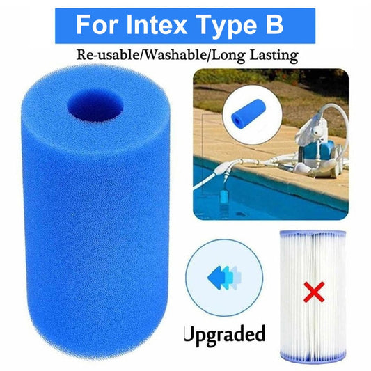 JINGT Reusable Washable Swimming Pool Filter Foam Sponge Cartridge for Type B