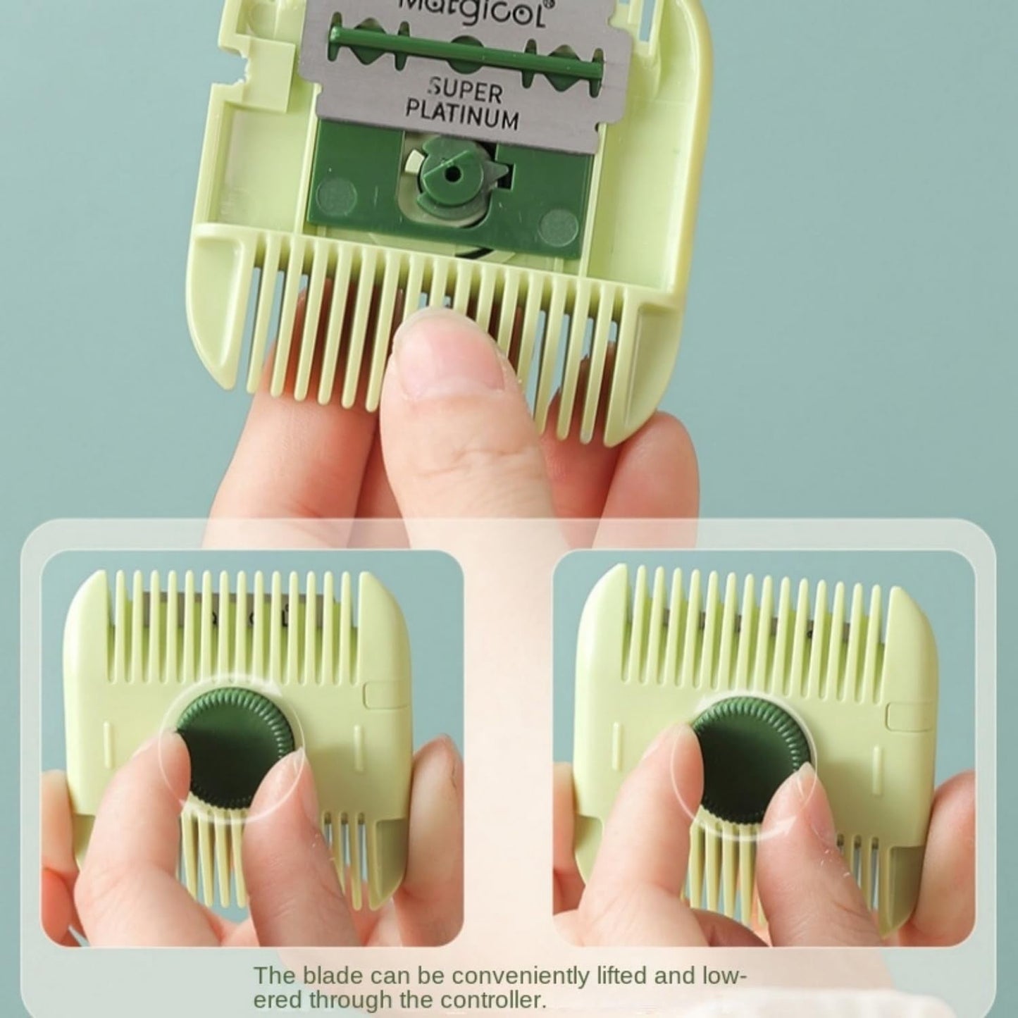 Hair Trimmer/Comb Kids, 2 in 1 Hair Trimmer, Split Ends, Razor Comb, Split End Trimmer with Blades 2 in 1 Dual-Side Design, Blades Replaceable A