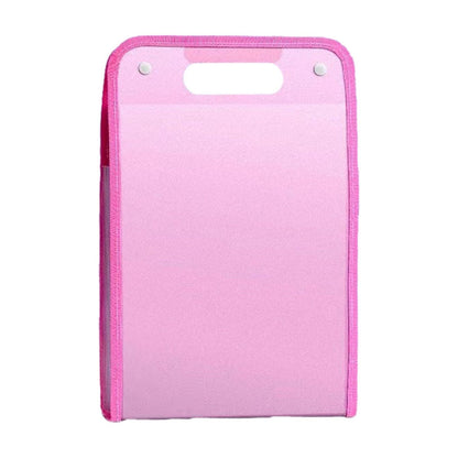 Portable Vertical Expanding Accordion Folder with 13 Pockets, Large Capacity File Organizer Bag A4 Letter Size P-ink