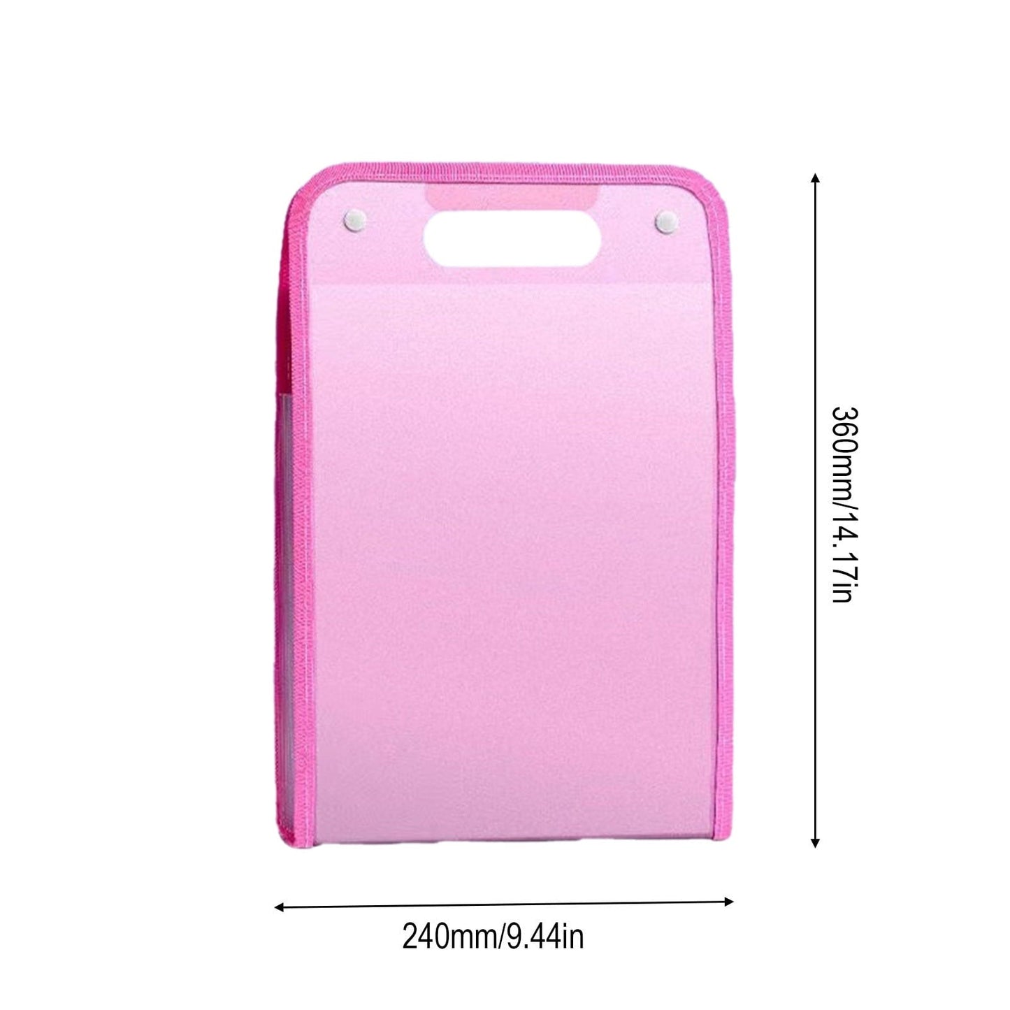 Portable Vertical Expanding Accordion Folder with 13 Pockets, Large Capacity File Organizer Bag A4 Letter Size P-ink
