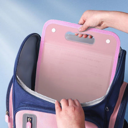 Portable Vertical Expanding Accordion Folder with 13 Pockets, Large Capacity File Organizer Bag A4 Letter Size P-ink