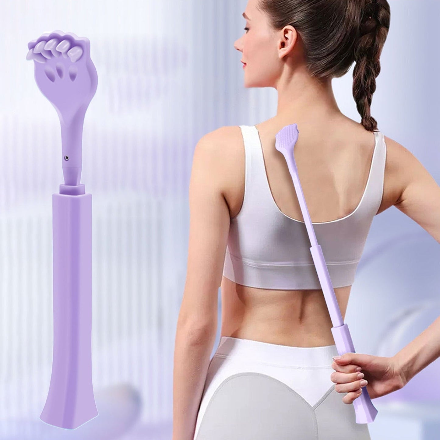 Portable Extendable Telescopic Back Scratchers Cat Claw, Do Not Want People Itching and Scratching, Multifunctional Scratching and Itching Artifact, Scratch Back Telescopic Purple