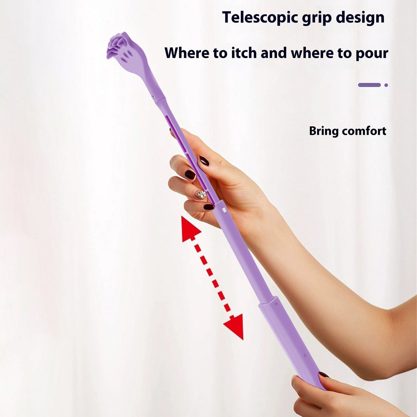 Portable Extendable Telescopic Back Scratchers Cat Claw, Do Not Want People Itching and Scratching, Multifunctional Scratching and Itching Artifact, Scratch Back Telescopic Purple