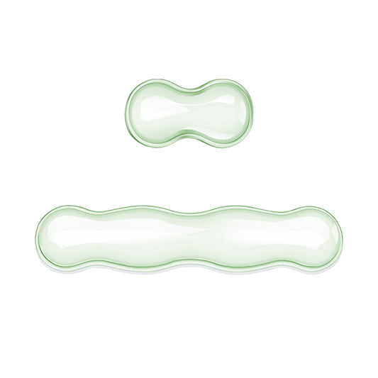 Gel Wrist Rest For Keyboard, Silicone Gel Keyboard and Mouse Wrist Rest Set, Cool Soft Ergonomic Wrist Rest, Relax Your Wrist, for Laptop Computer Office & Home Green