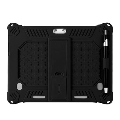 10,10.1 inch Silicone Tablet Case with Stylus Pen & Shoulder Strap, Universal Shockproof Silicone Cover Case,Soft Portable Protective Cover for Android Tablet PC Black