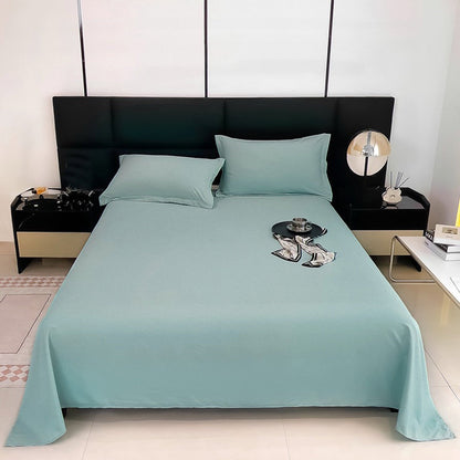Waterproof Bed Flat Sheet ,Best Season Cotton Sheet-Long Staple Cotton Sheets Set, Soft Cotton Bed Sheets,Reusable Washable Mattress Protector Sheet, Furniture Cover for Bedding,Couch Green
